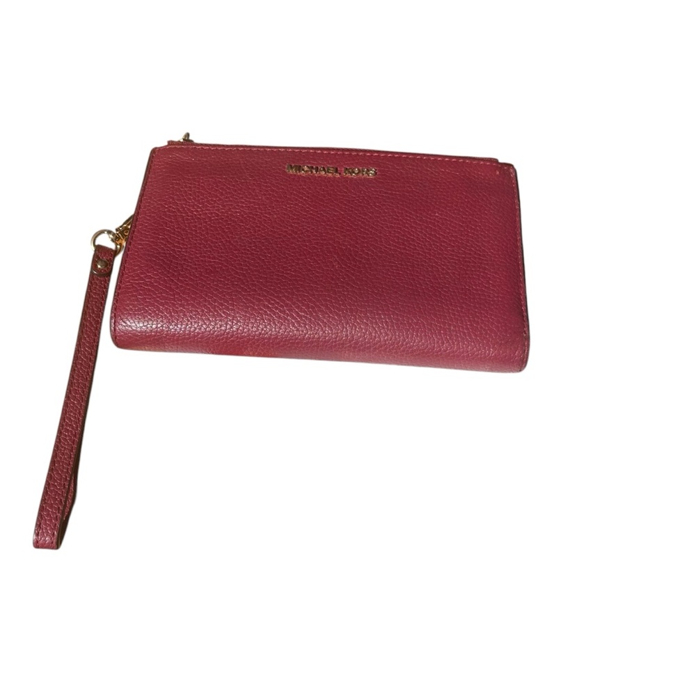Michael Kors Red Leather Wristlet - Picture 4 of 4